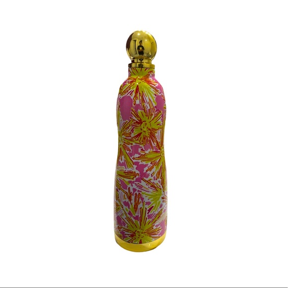 Lilly Pulitzer Limited Edition Squeeze The Day Water Bottle 24 oz Pink, Yellow, - Picture 5 of 9